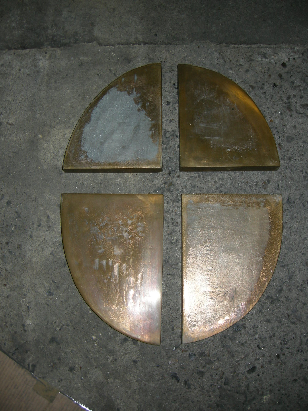 Cross plaque before polishing